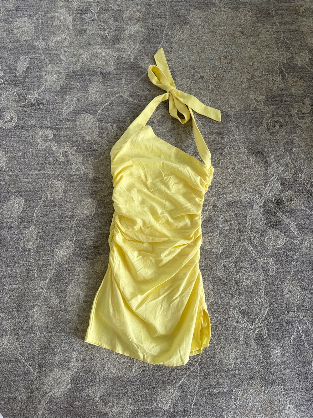 Pepper mayo Yellow Halter asymmetrical dress- size 0 brand new
